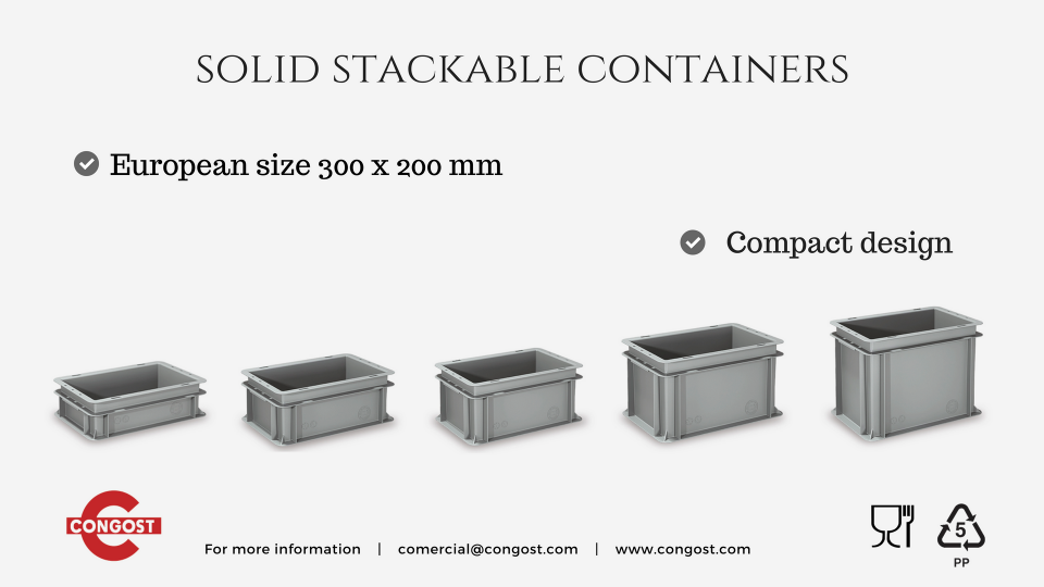 New product range: Solid Stackable Containers