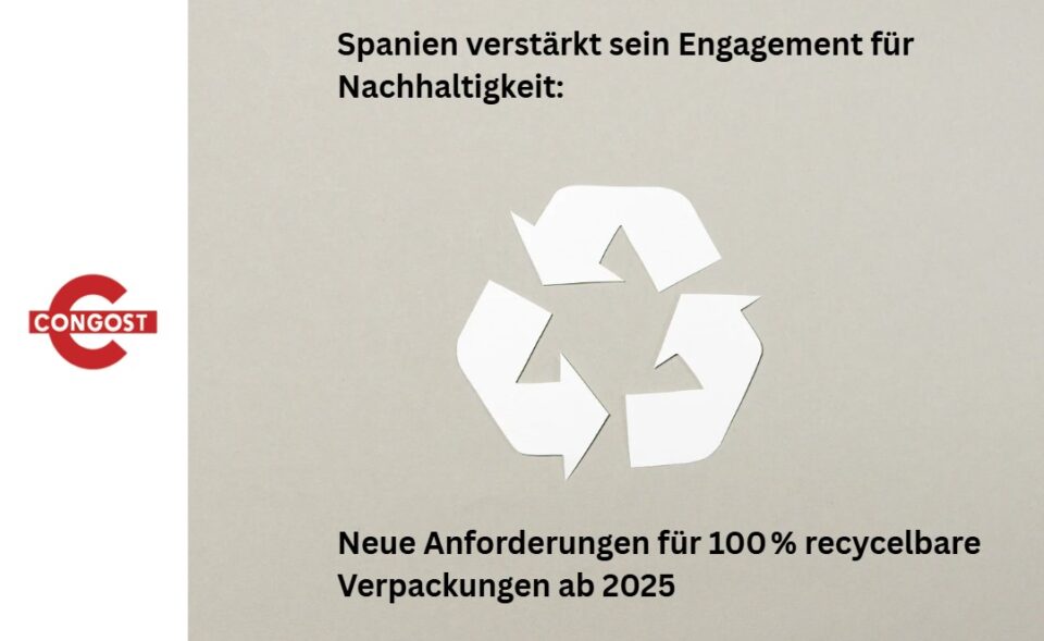 Spanien verstärkt sein Engagement für Nachhaltigkeit: Neue Anforderungen für 100 % recycelbare Verpackungen ab 2025